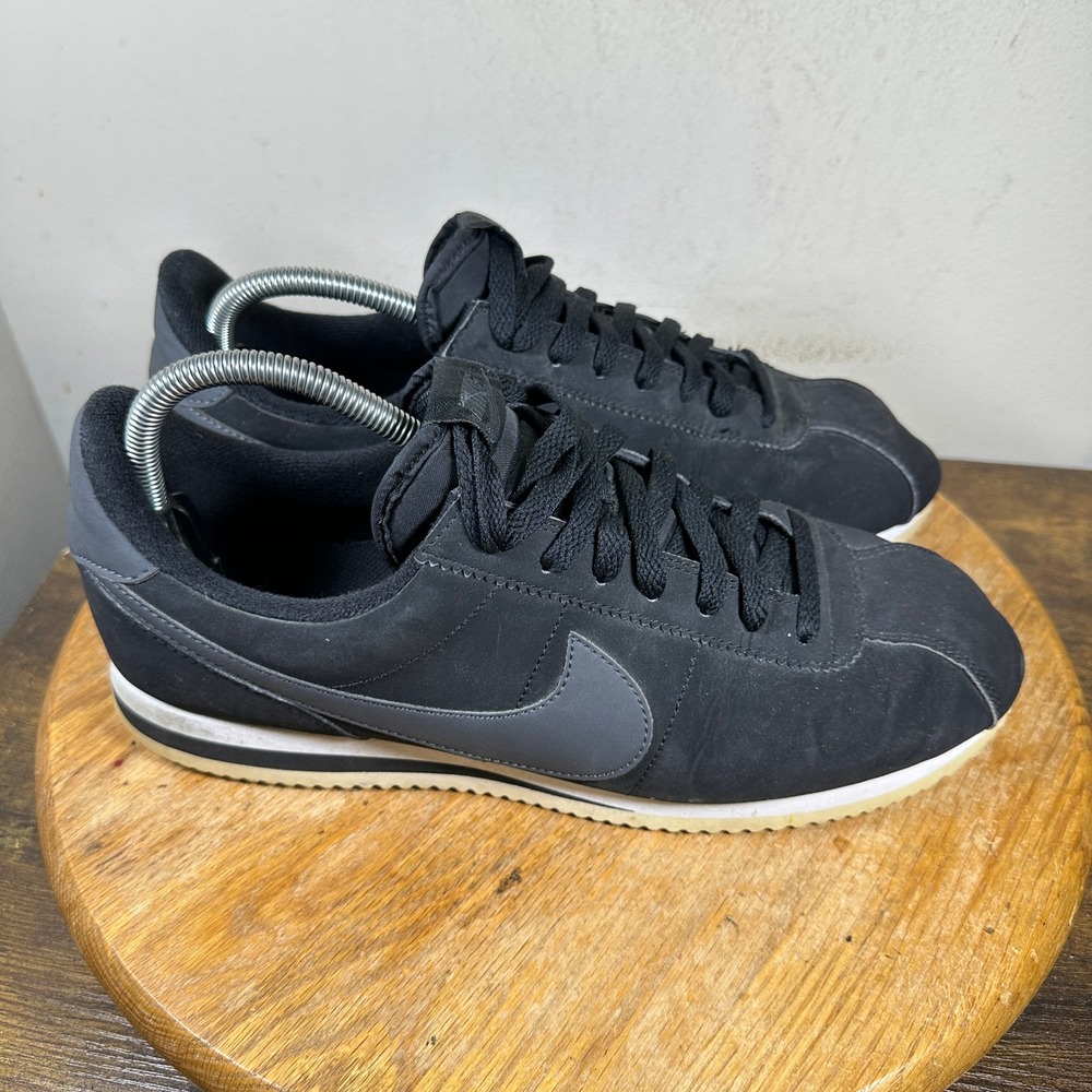 Nike Cortez Basic Nylon Black Anthracite Mens Sneakers 820644-010 Size 11